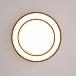 Vaako Modern Walnut Finish LED Flush Mount Ceiling Light