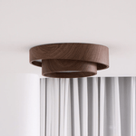Vaako Modern Walnut Finish LED Flush Mount Ceiling Light
