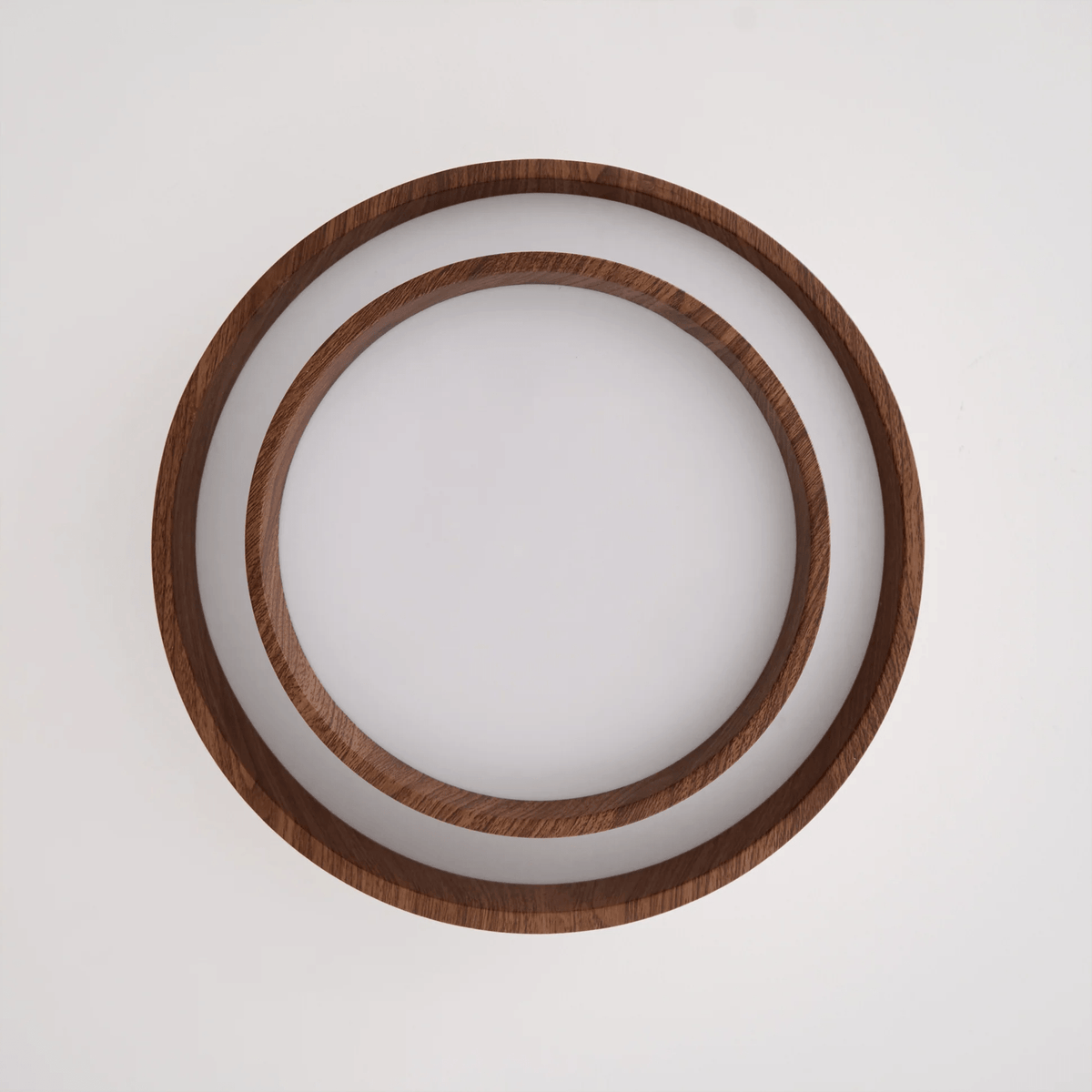 Vaako Modern Walnut Finish LED Flush Mount Ceiling Light