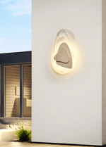 Eira Travertine Wall Sconce with Glass Shade for Modern Interiors