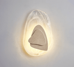 Eira Travertine Wall Sconce with Glass Shade for Modern Interiors