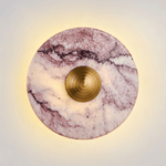 Lysandra Bulgari Purple Marble Wall Sconce with Brass Accent