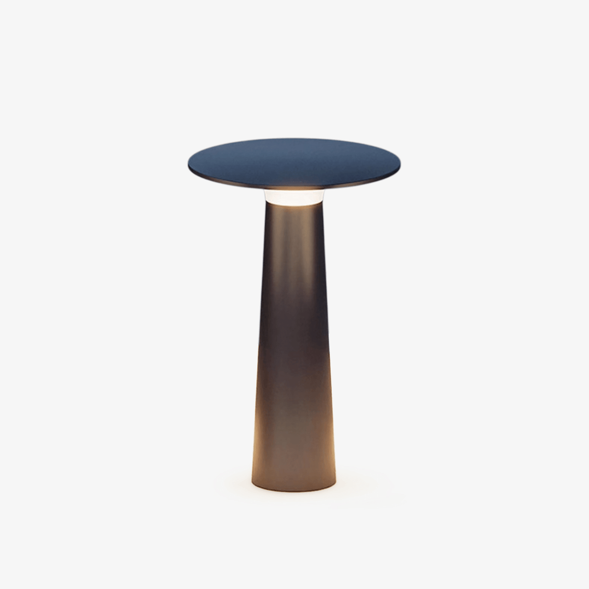 Luma Disk Solar-Powered Outdoor Table Lamp in Metal