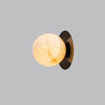 Orrila Dawn Alabaster Wall Sconce in Brushed Brass | Modern Minimalist Lighting