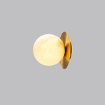 Orrila Dawn Alabaster Wall Sconce in Brushed Brass | Modern Minimalist Lighting