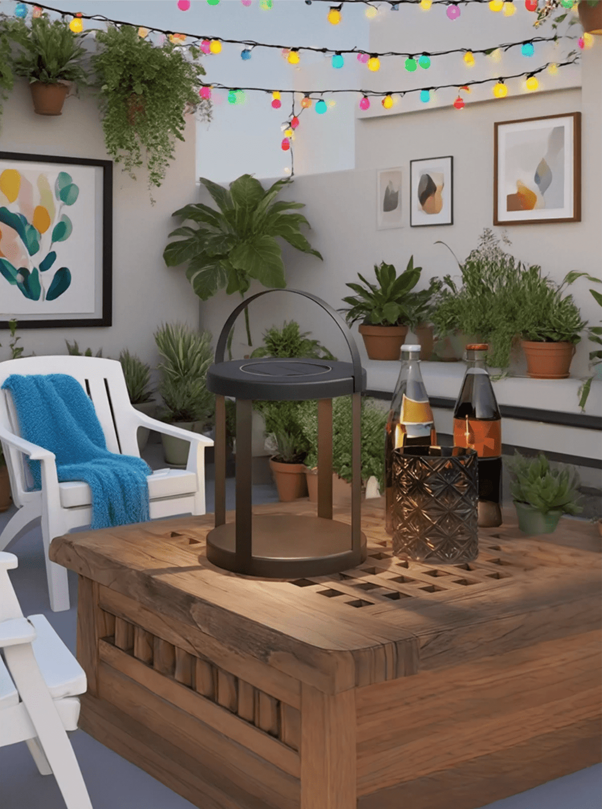 Nuvoro Portable LED Lantern for Outdoor & Indoor Use, Rechargeable Table Lamp