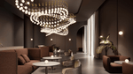 Pearl Curtain Crystal LED Chandelier – Modern Designer Hanging Light