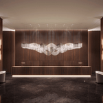 Diamond Cloud Crystal LED Chandelier, Modern Geometric Pendant Light for Dining Room and Hotel