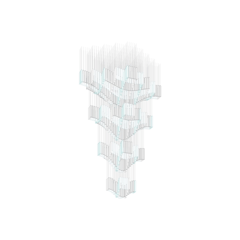 Diamond Cloud Crystal LED Chandelier, Modern Geometric Pendant Light for Dining Room and Hotel