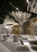 Diamond Cloud Crystal LED Chandelier, Modern Geometric Pendant Light for Dining Room and Hotel
