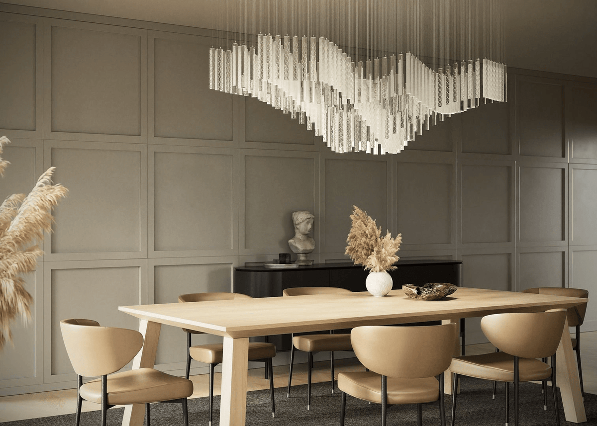 Diamond Cloud Crystal LED Chandelier, Modern Geometric Pendant Light for Dining Room and Hotel