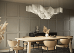 Diamond Cloud Crystal LED Chandelier, Modern Geometric Pendant Light for Dining Room and Hotel