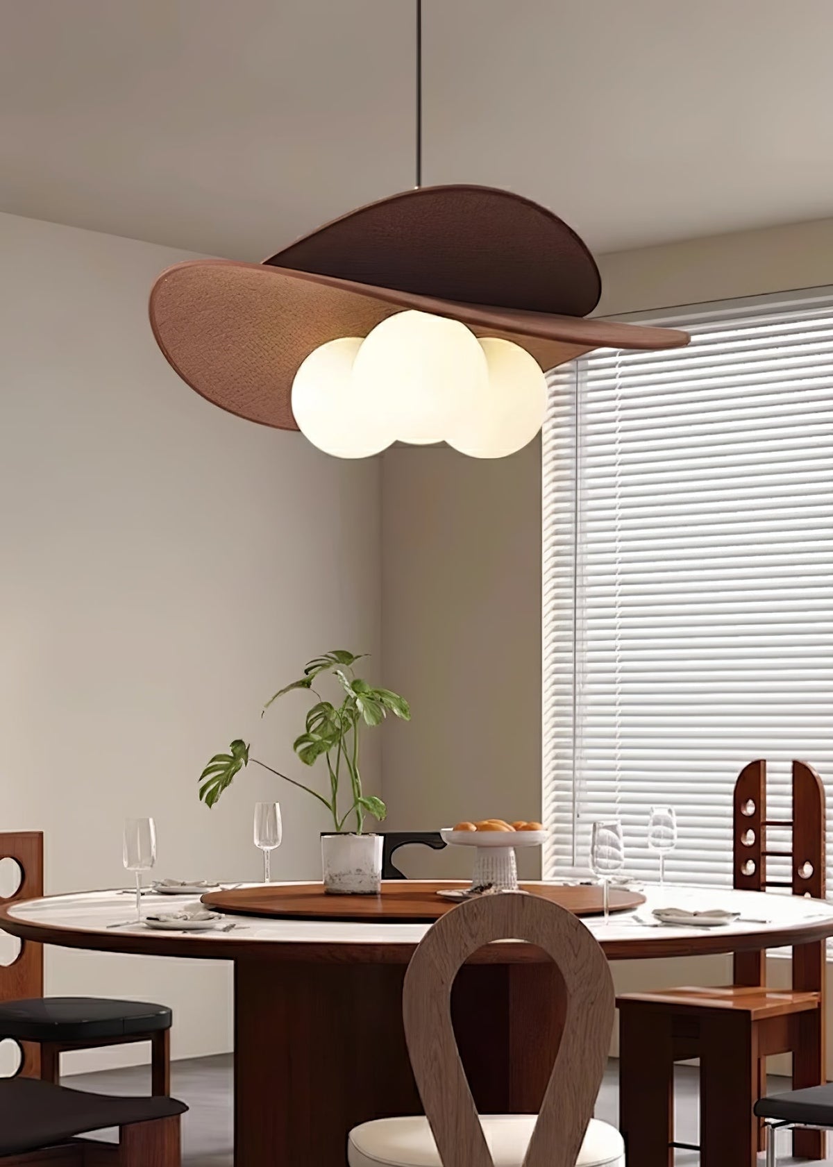 Bloom Petals Chandelier — Sculptural Fabric Pendant Light