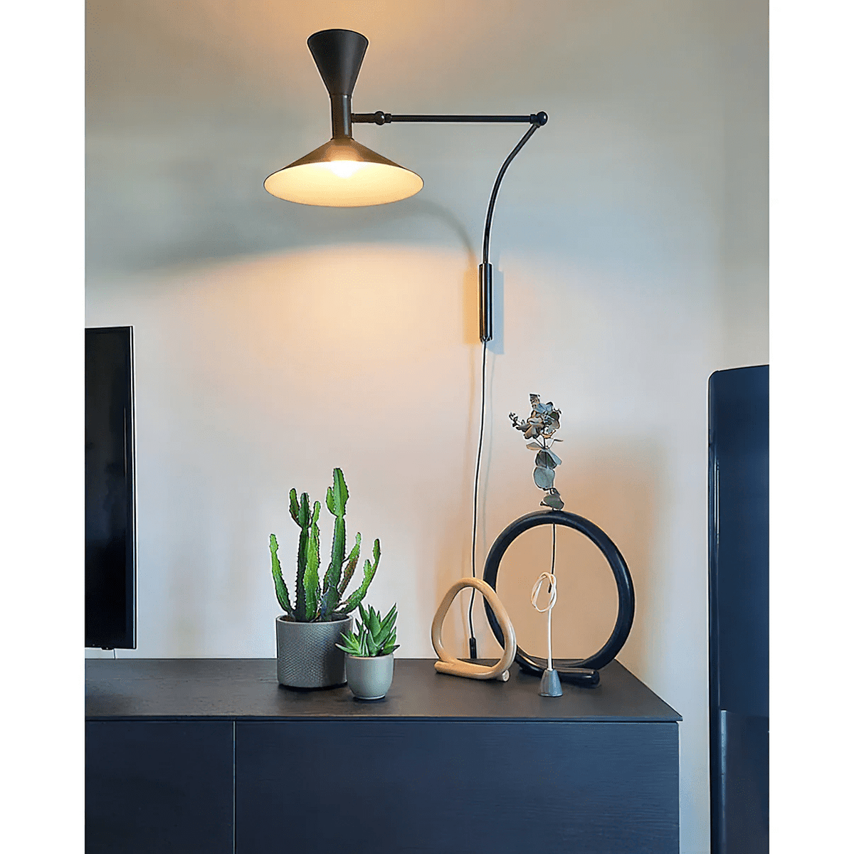 Marseille Adjustable Plug-in Wall Sconce with Swivel Arm