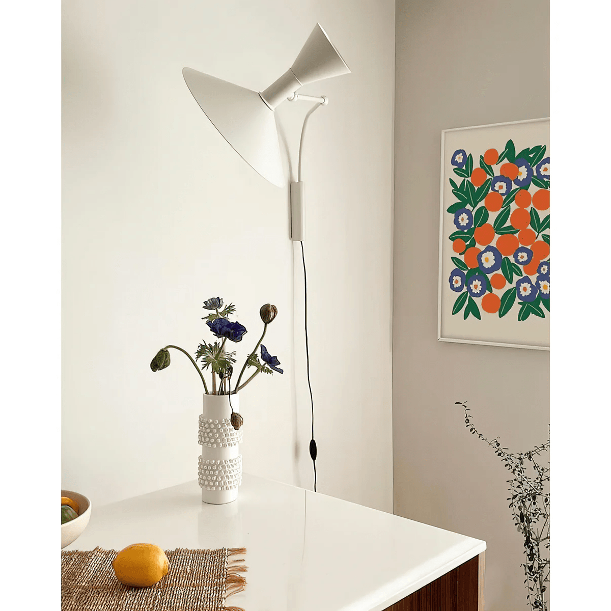 Marseille Adjustable Plug-in Wall Sconce with Swivel Arm