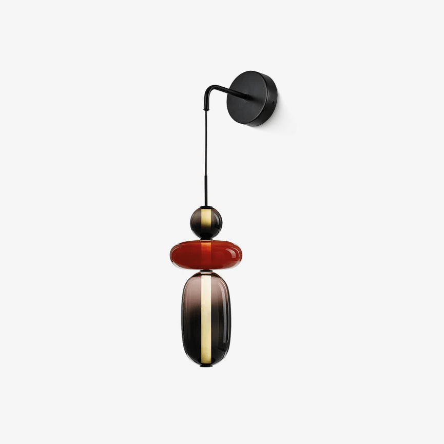 Candied Glass Wall Sconce – Hand-Blown Art Glass LED Wall Light