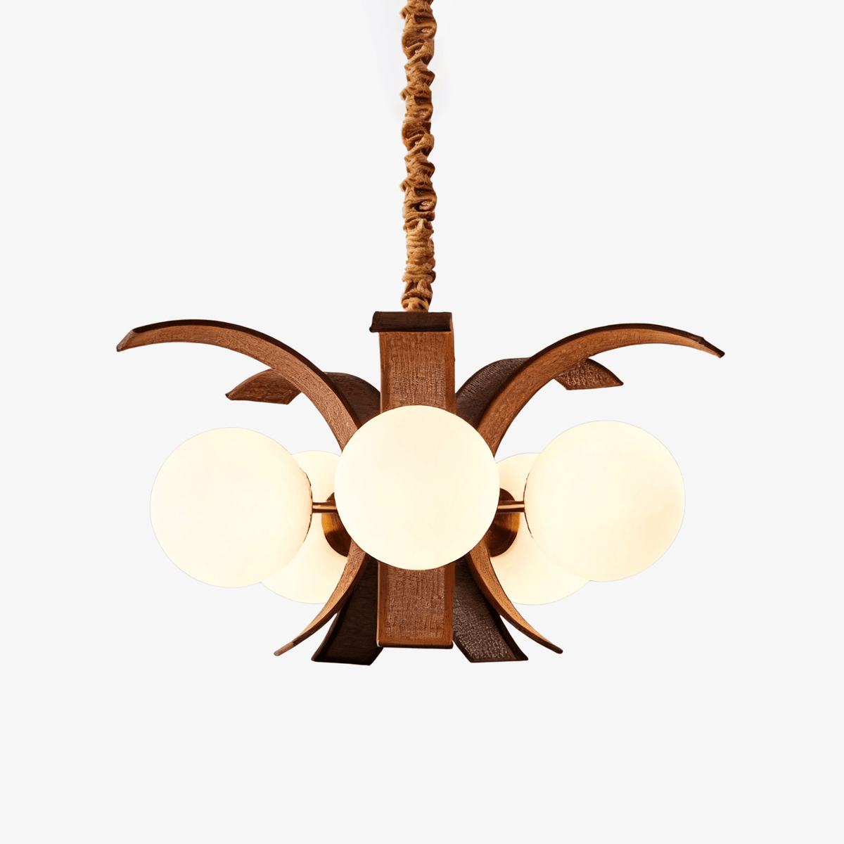 Thalina Grove Chandelier – Modern Fabric-Wrapped Ceiling Light for Dining and Living Rooms