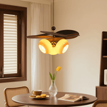 Orabel Ember Chandelier – Modern Walnut & Glass Pendant Light