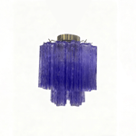 Fiora Pink Murano Glass Flush Mount Ceiling Light with Gold Accents