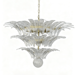 Palm Grove Glass Chandelier – Handcrafted Murano-Style Pendant Light for Dining & Living Rooms