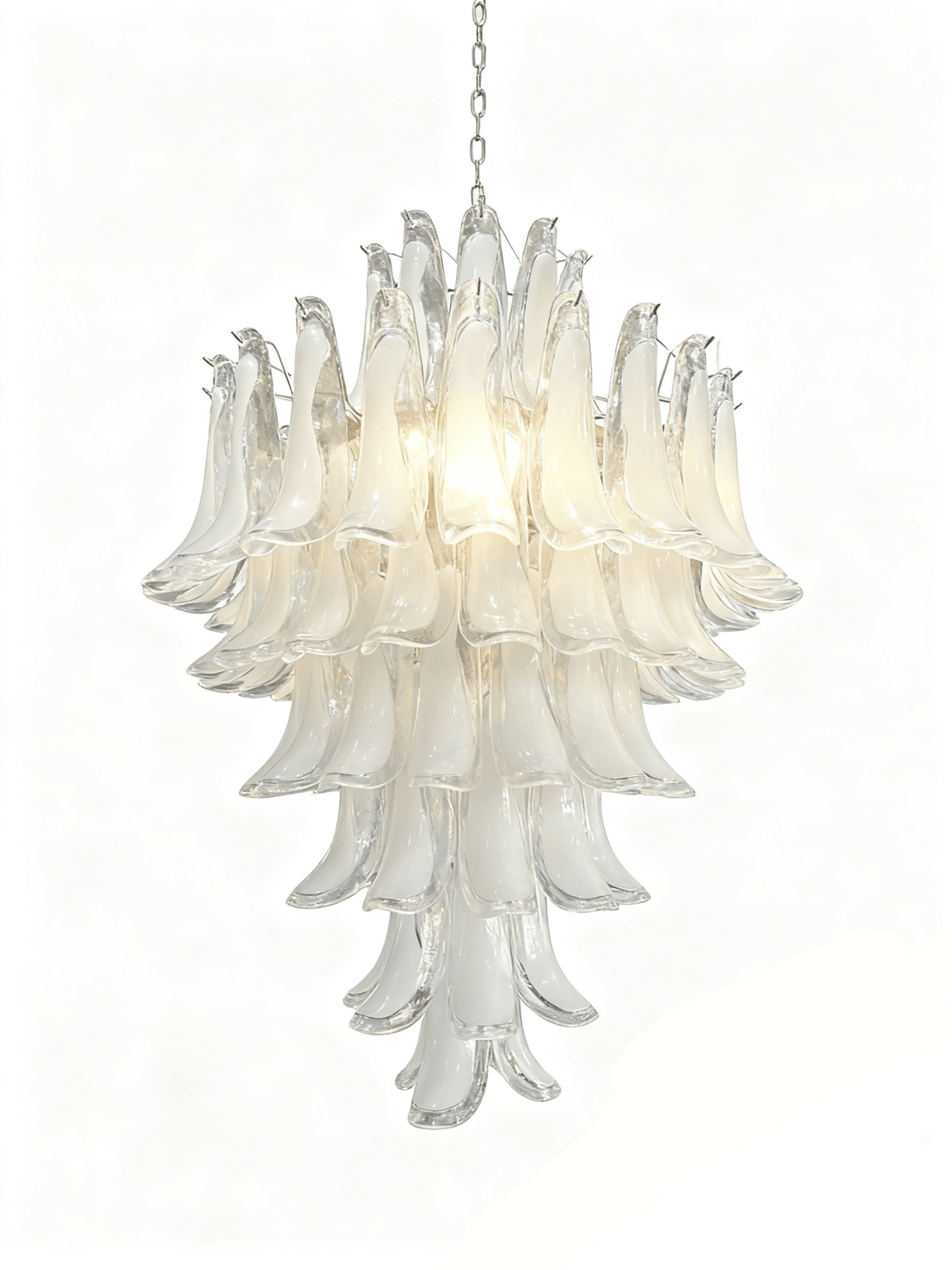 Dravina Glass Petals Pendant Chandelier – Handcrafted Murano-Style Lighting