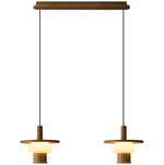 Noka Wood Pendant Light – Modern LED Chandelier for Dining Room and Kitchen Island
