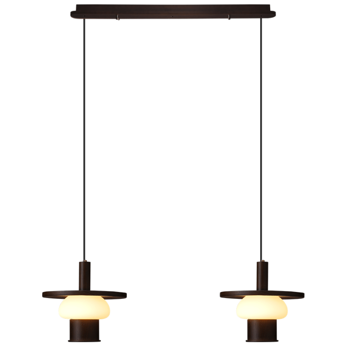 Noka Wood Pendant Light – Modern LED Chandelier for Dining Room and Kitchen Island