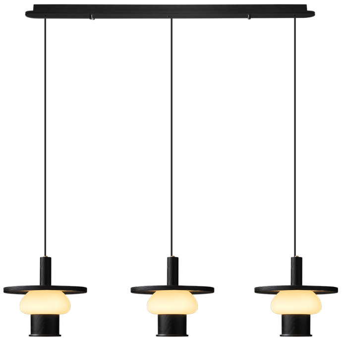 Noka Wood Pendant Light – Modern LED Chandelier for Dining Room and Kitchen Island