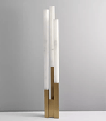Callisto Alabaster Floor Lamp – Sculptural LED Brass Floor Light