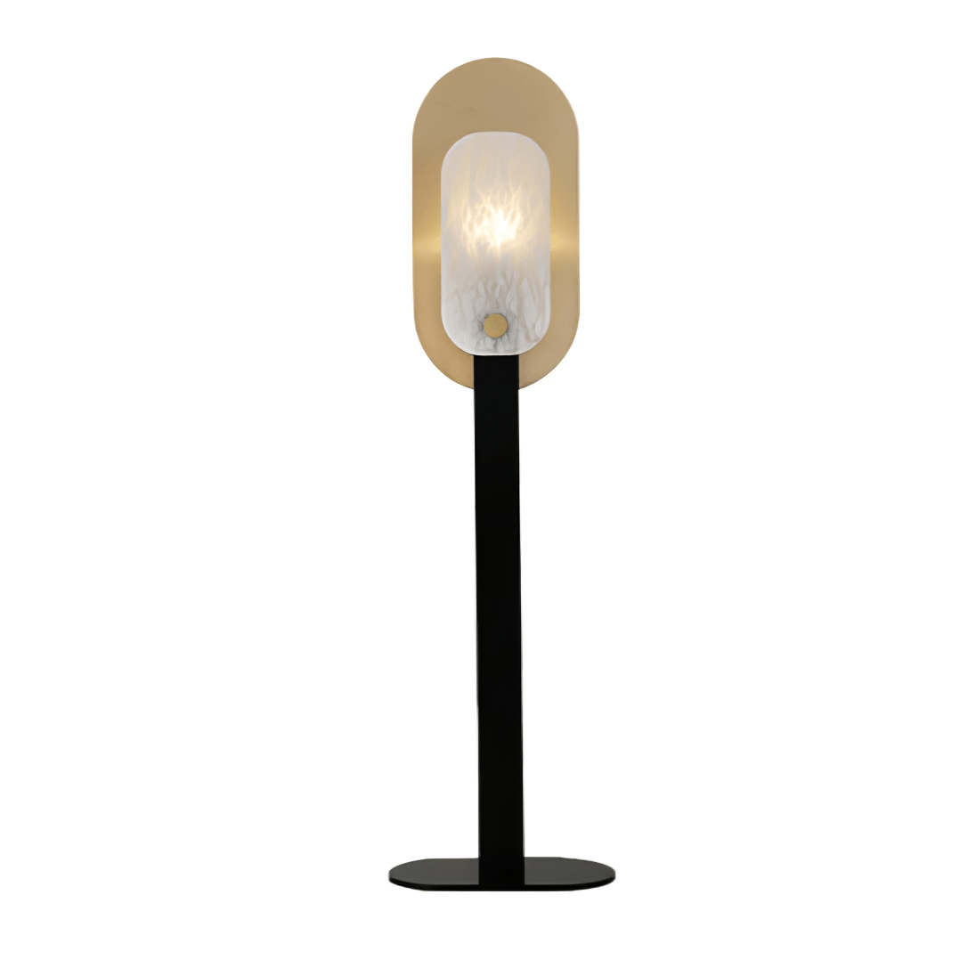 Mosaic Alabaster Floor Lamp with Gold Accents – Modern Designer Lighting for Living Room & Bedroom