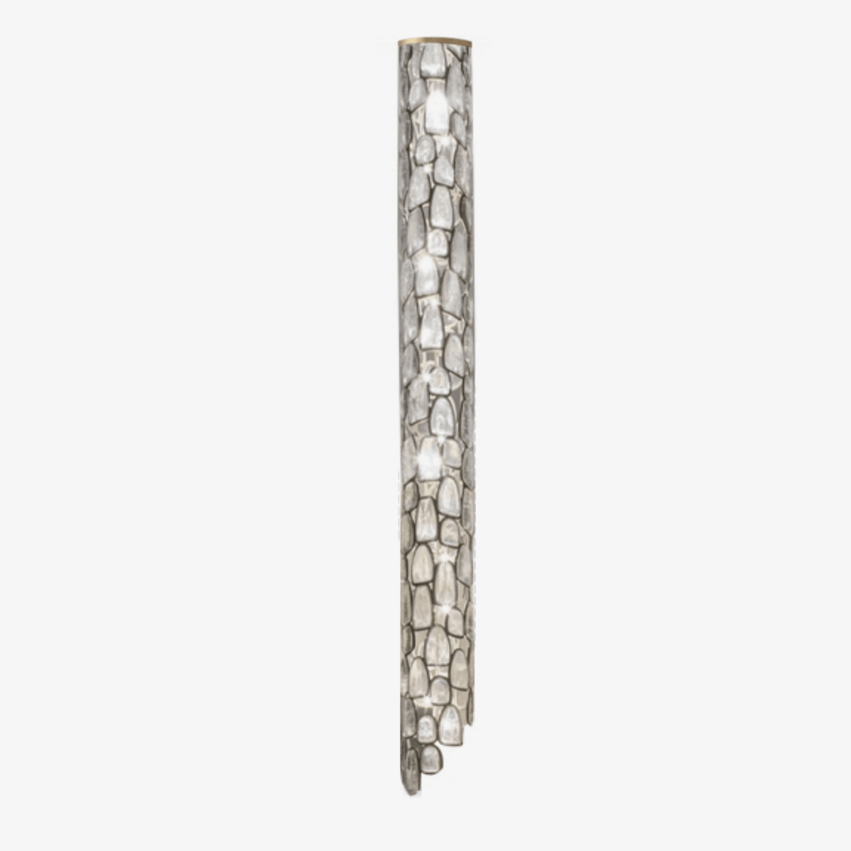 Crystal Mosaic Column Chandelier | Modern Crystal Pendant Light for Dining Room & Foyer