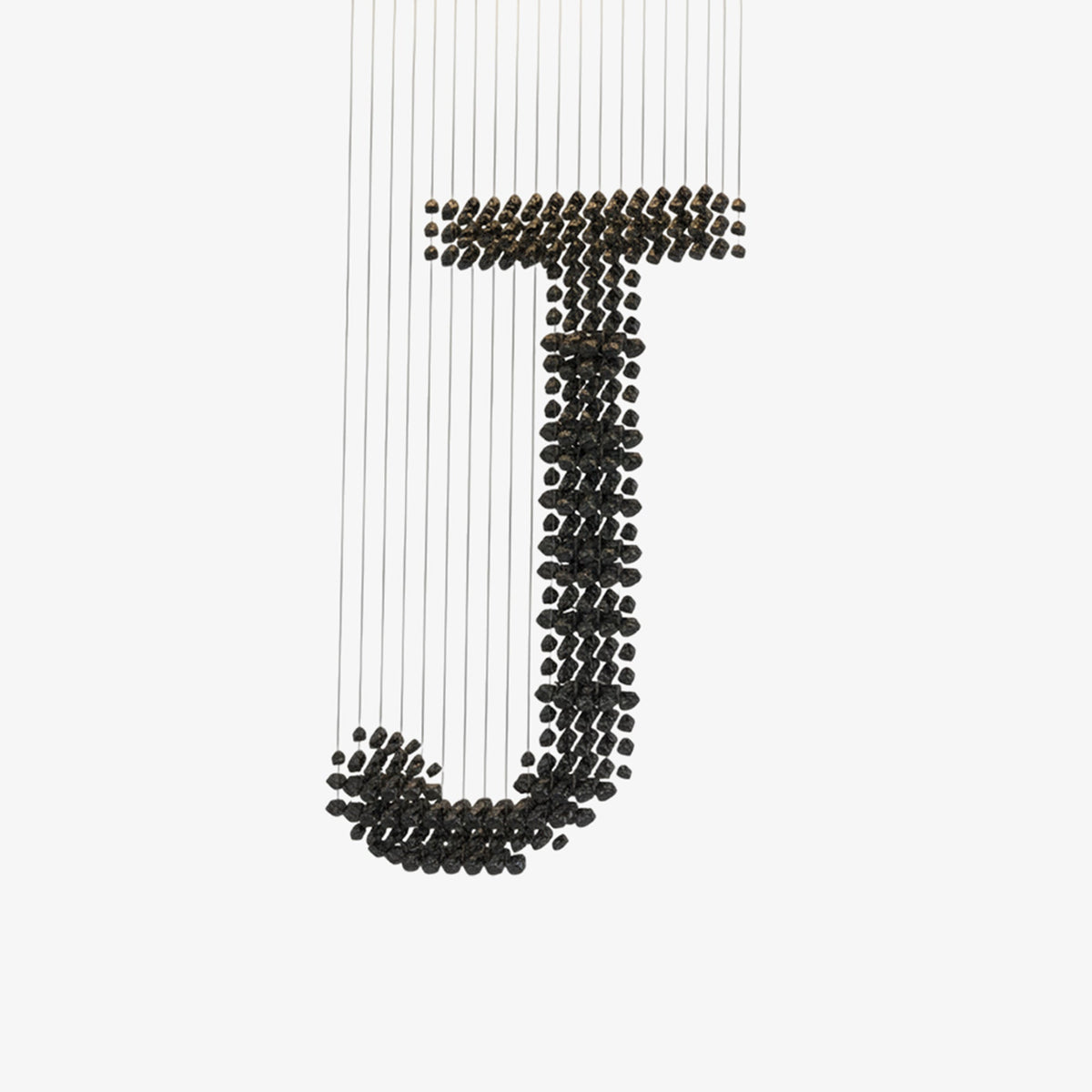 Charcoal Sculptural LED Chandelier for Modern Interiors