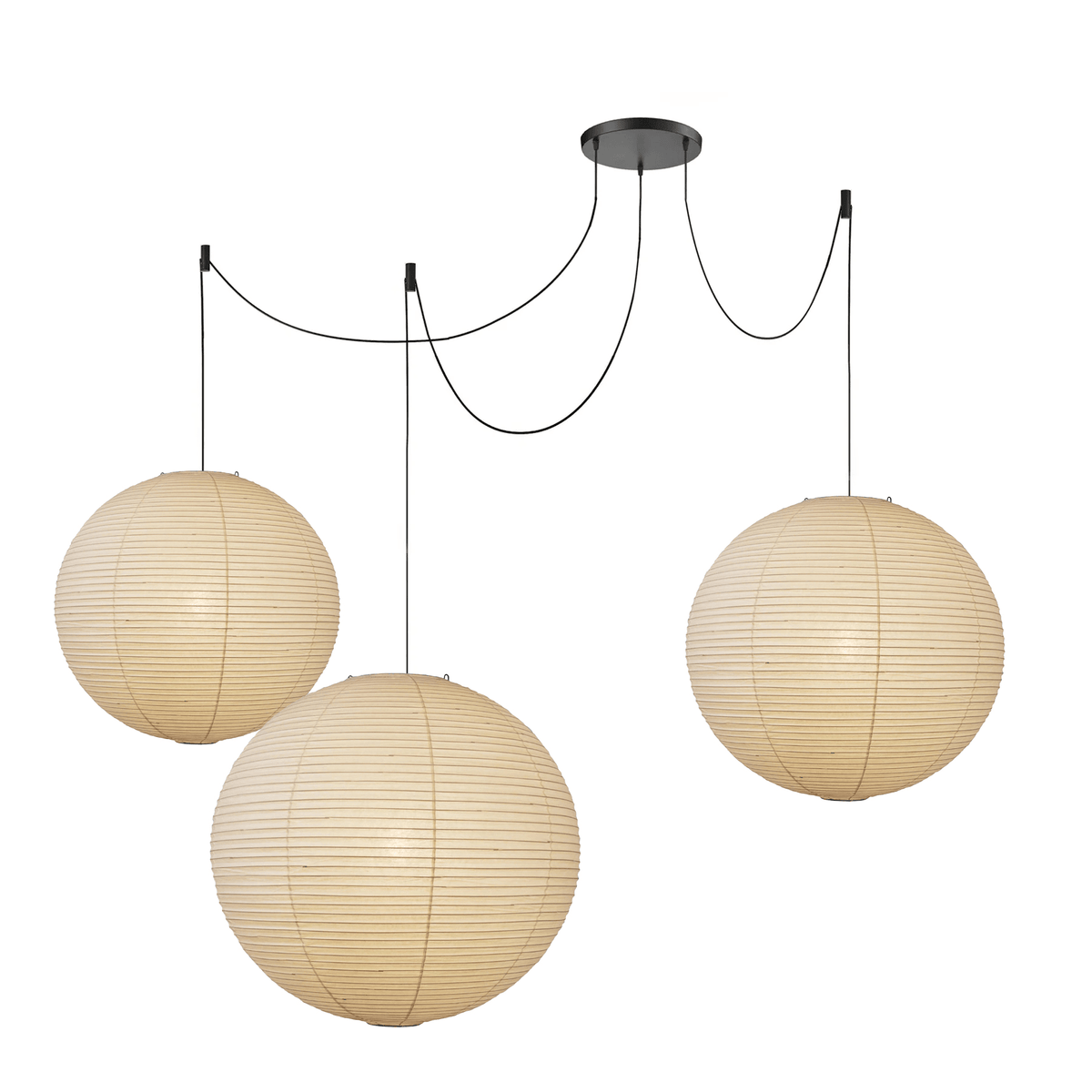 Handmade Mulberry Paper Pendant Light – Mid-Century Modern Washi Shade