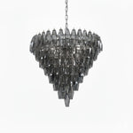 Asti Glass Prism Chandelier in Gold Finish for Modern Interiors