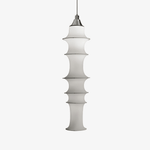 Tiered Column Pendant Light – Modern Layered Fabric & Metal Hanging Lamp