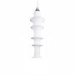 Tiered Column Pendant Light – Modern Layered Fabric & Metal Hanging Lamp