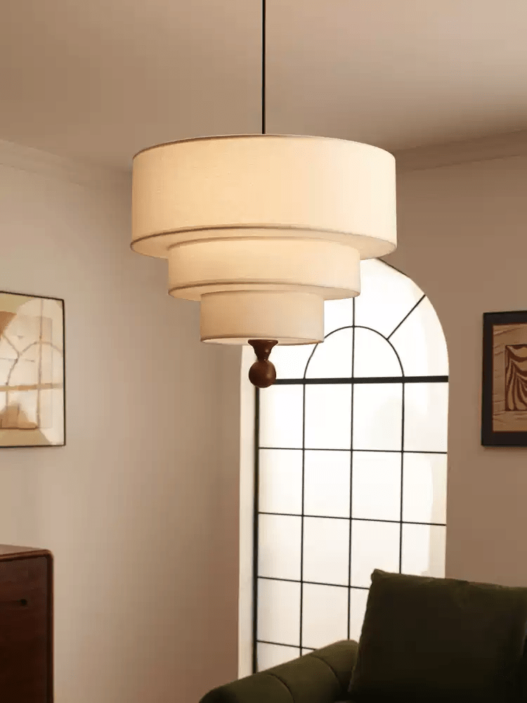 Tiered Fabric Pendant Light – Modern Layered Shade for Dining & Living Rooms