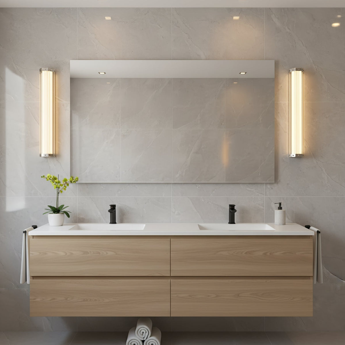 Hexagonal Glass LED Wall Sconce | Modern Minimalist Wall Lighting