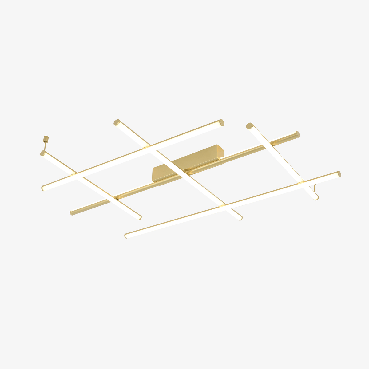 Linear Geometric LED Ceiling Light in Gold or Black for Modern Interiors