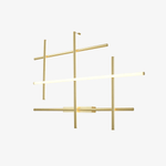 Geometric Linear LED Wall Sconce in Gold for Modern Interiors