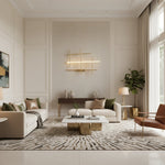 Geometric Linear LED Wall Sconce in Gold for Modern Interiors