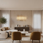 Geometric Linear LED Wall Sconce in Gold for Modern Interiors