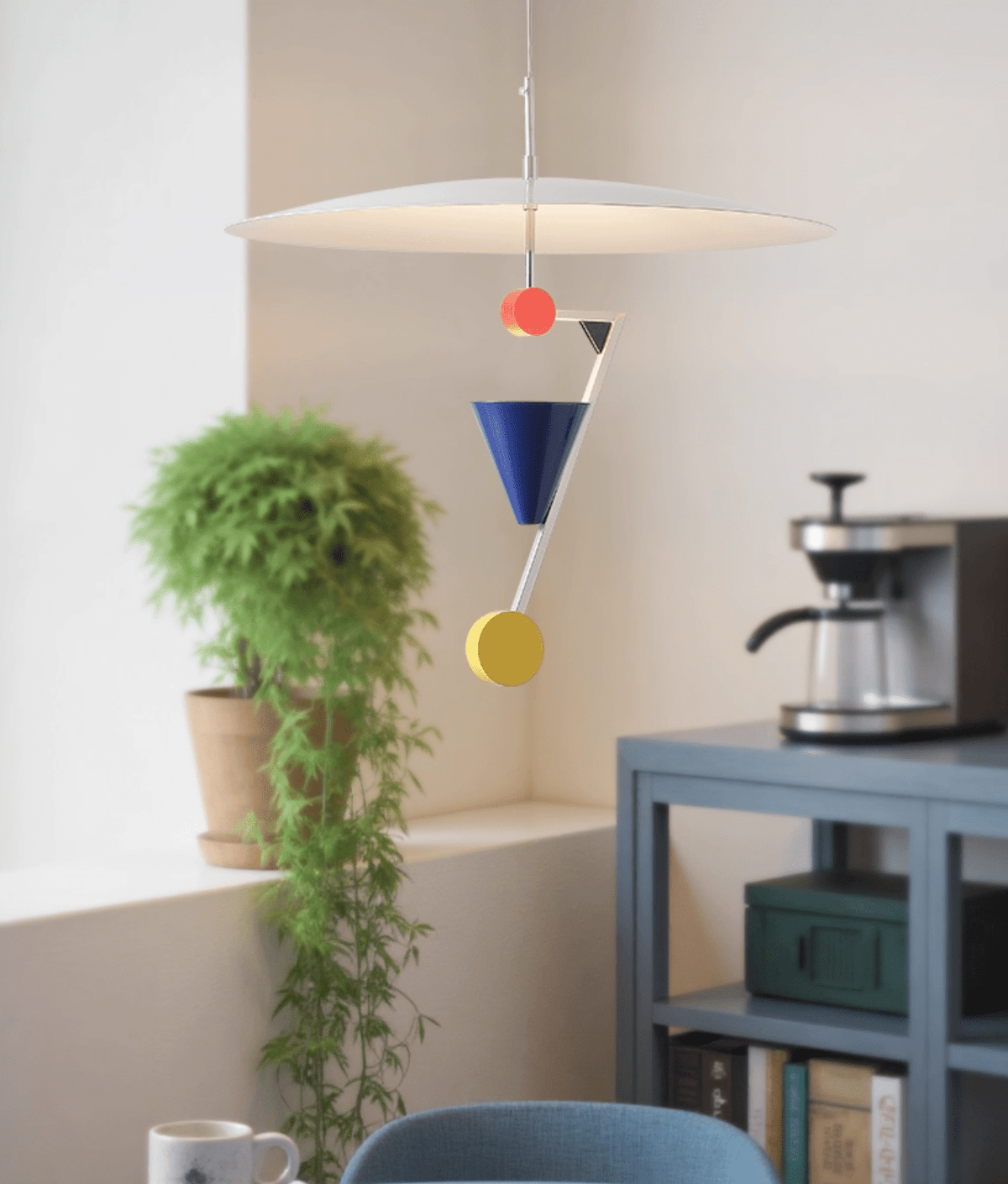 Kinetic Pendant Light – Modern Art Deco Sculptural LED Chandelier