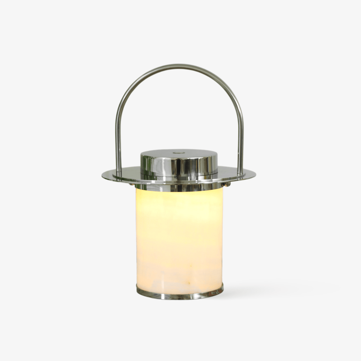 Pod Portable Alabaster Table Lamp with Rechargeable LED