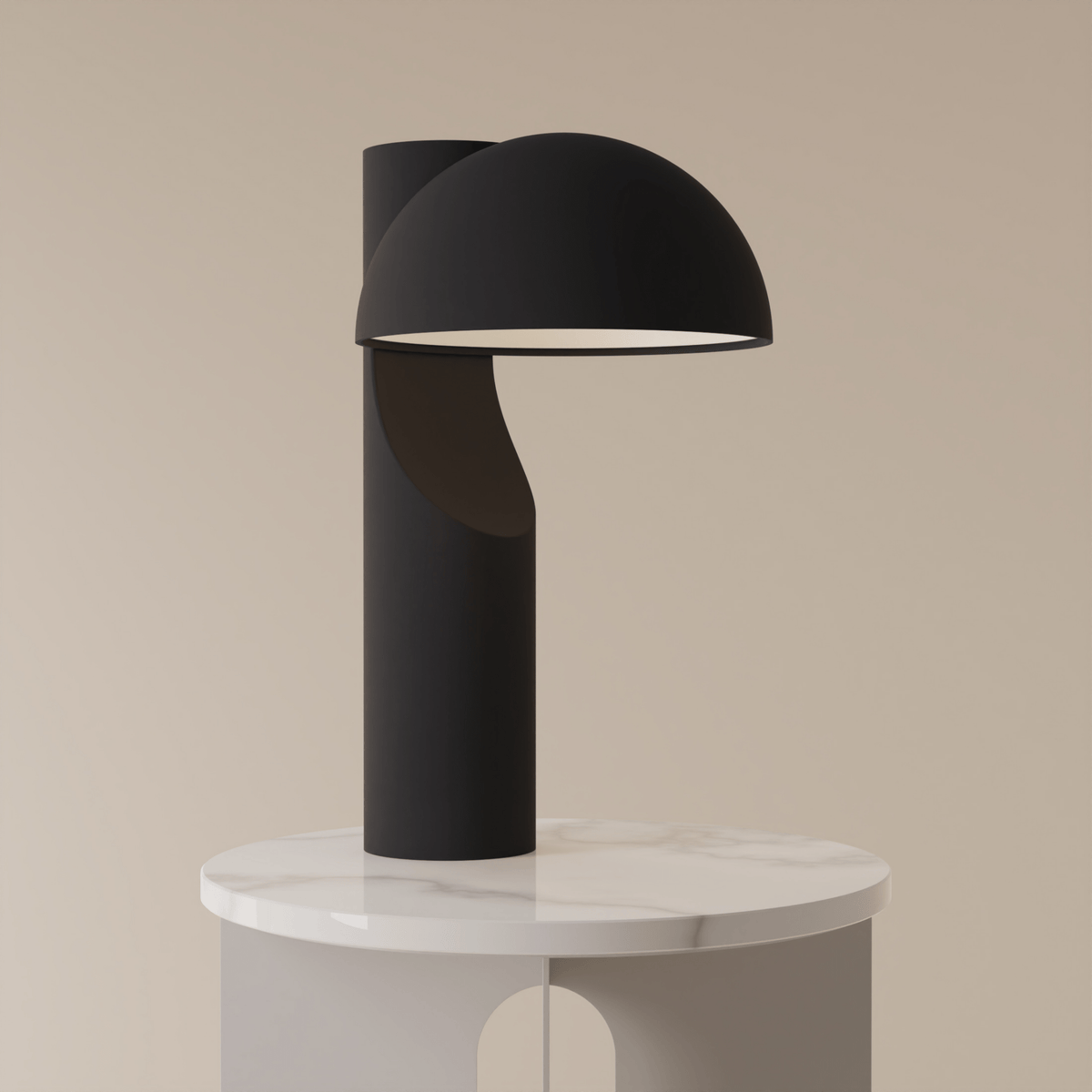 Arcora Minimalist LED Table Lamp with Arched Dome Shade