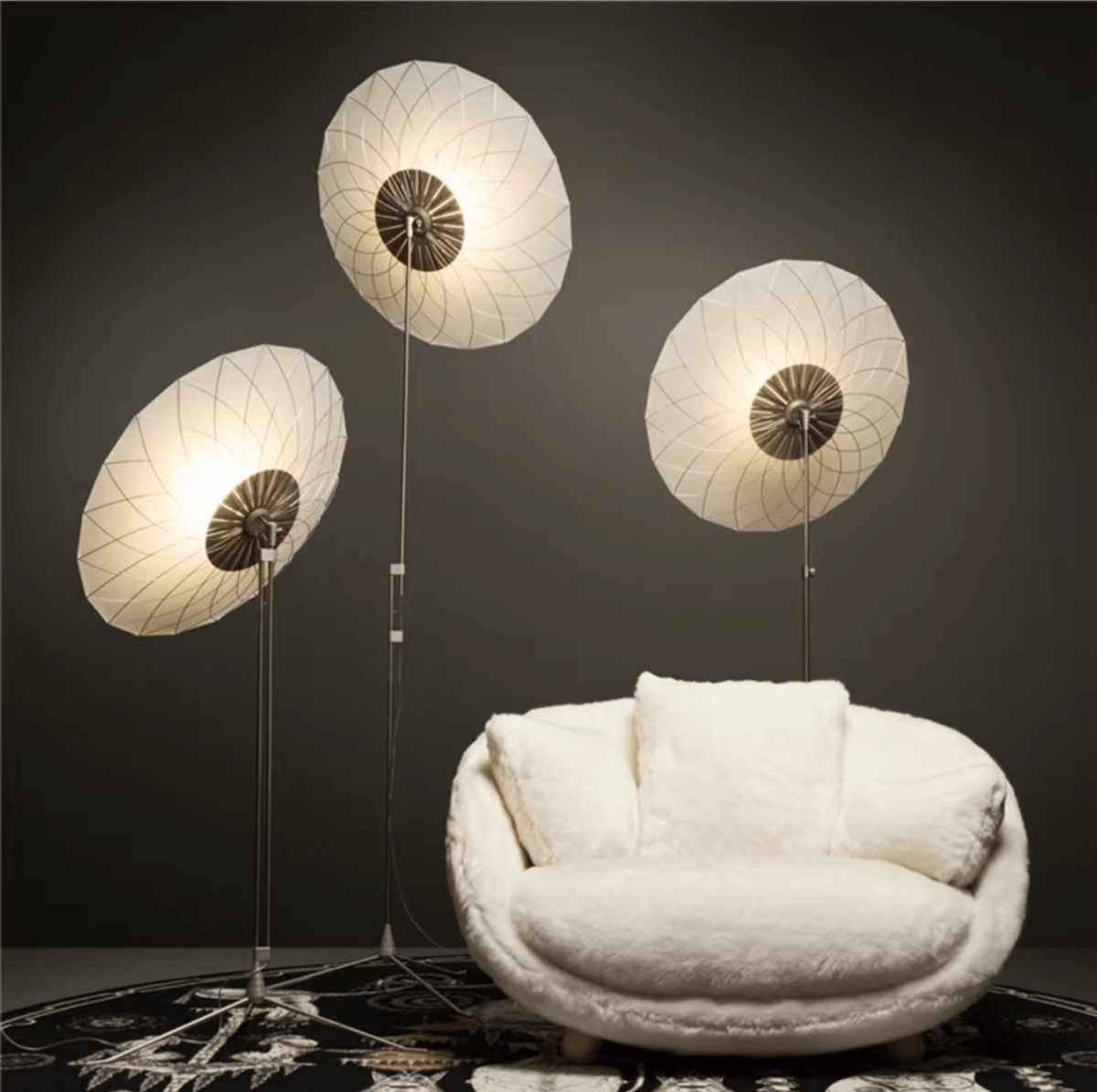 Radiant Bloom LED Floor Lamp – Modern Floral Design for Living Room & Bedroom