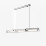 Prism Line Linear LED Pendant Light, Modern Minimalist Metal and Acrylic Chandelier