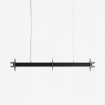 Industrial Axis Linear LED Pendant Light for Kitchen Island, Modern Metal Hanging Lamp