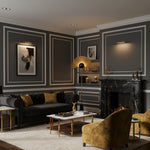 Gilded Fan Floor Lamp – Art Deco Illumination for Modern Living Spaces