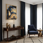 Gilded Fan Table Lamp – Modern Gold Metal Accent Light for Bedroom & Living Room